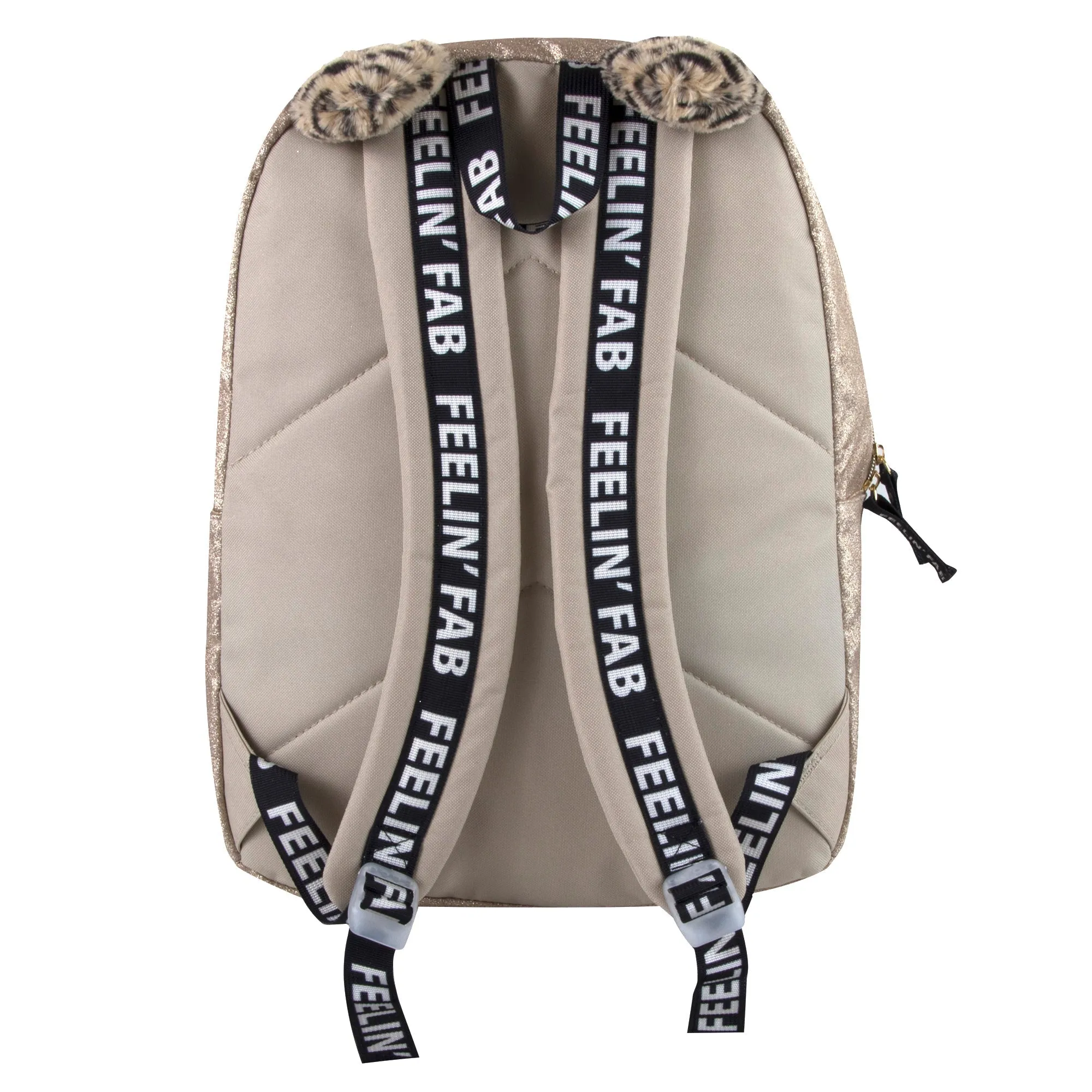 17-Inch Glitter Cheetah Backpack