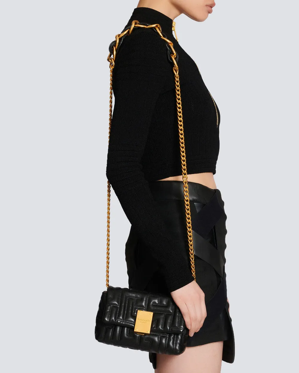 1945 Soft Mini Quilted Bag in Noir