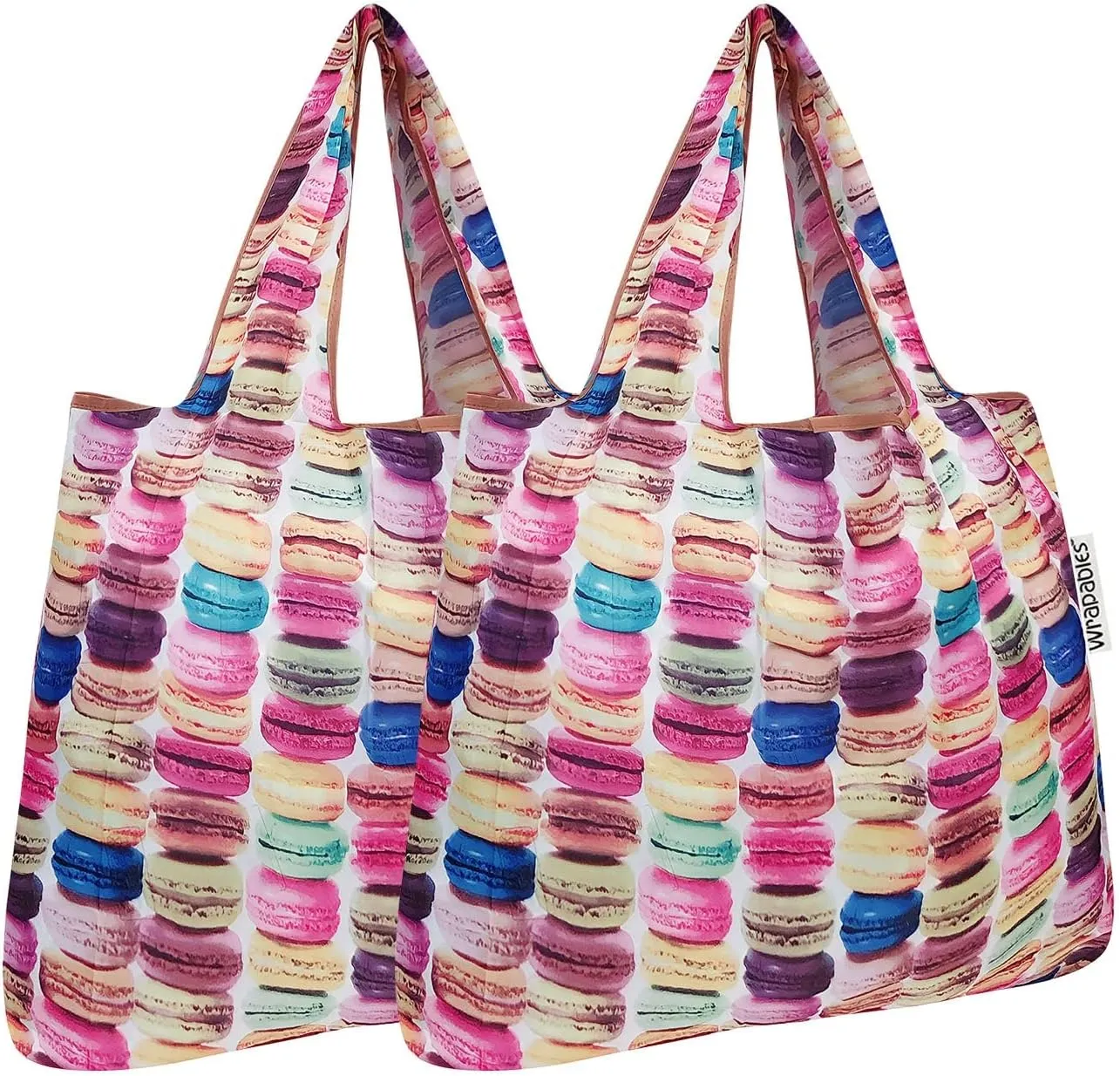 allydrew Foldable Tote Nylon Reusable Grocery Bag (Set of 2)