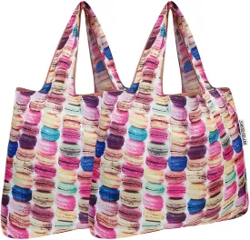 allydrew Foldable Tote Nylon Reusable Grocery Bag (Set of 2)