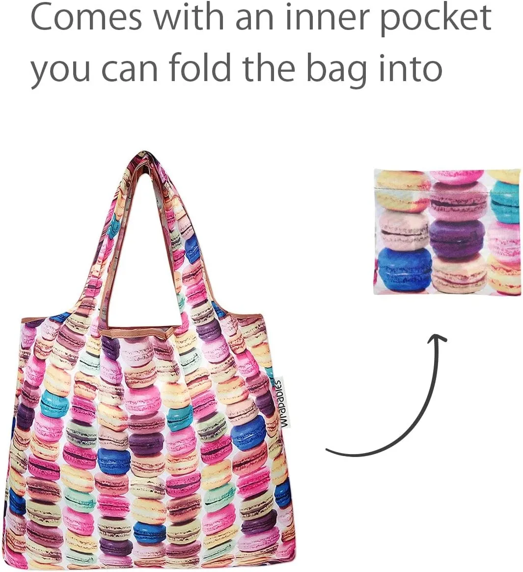 allydrew Foldable Tote Nylon Reusable Grocery Bag (Set of 2)