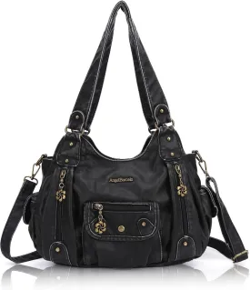 Angel Barcelo Womens Purses and Handbags PU Leather Shoulder Bag Fashion Hobo Bags for Girls