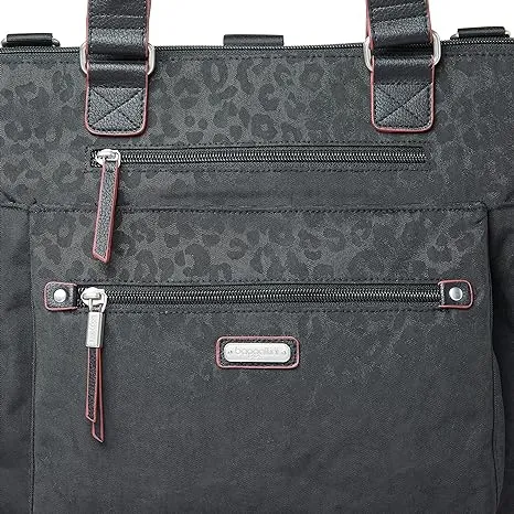 Baggallini 3-in-1 3-in-1 Women's Convertible Backpack with RFID Phone Bracelet black cheetah