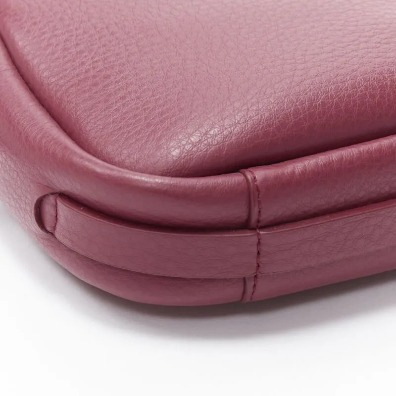BALENCIAGA Demna Everyday Camera XS burgundy red logo camera crossbody bag