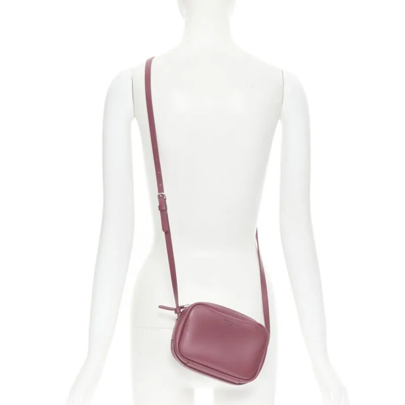 BALENCIAGA Demna Everyday Camera XS burgundy red logo camera crossbody bag