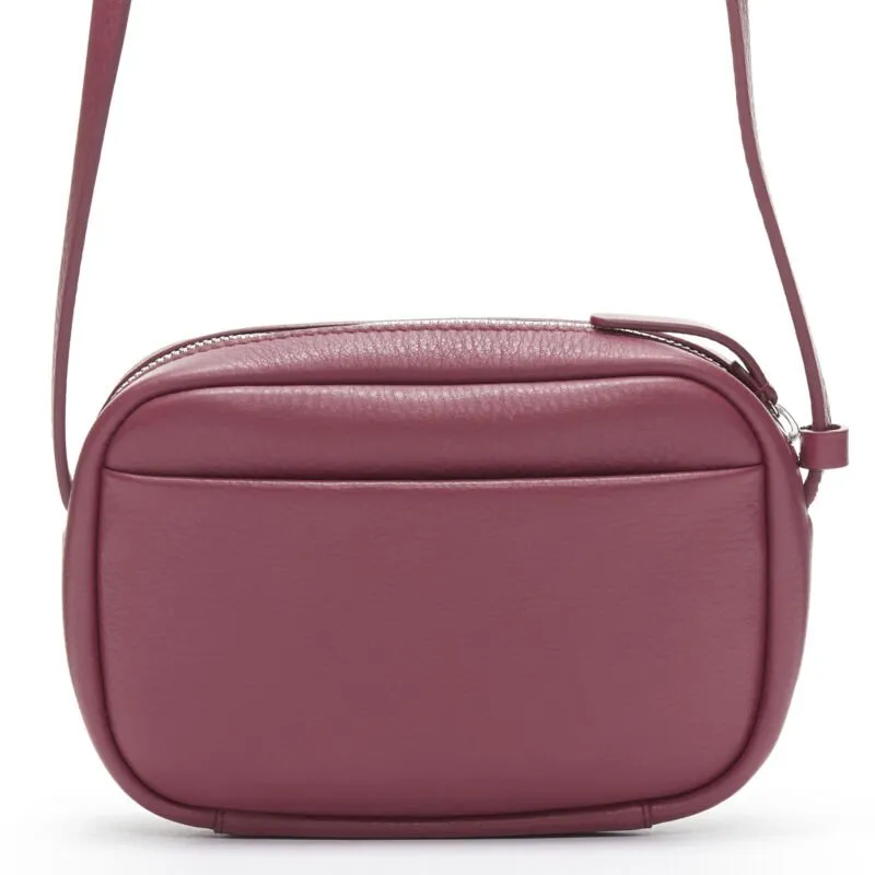 BALENCIAGA Demna Everyday Camera XS burgundy red logo camera crossbody bag