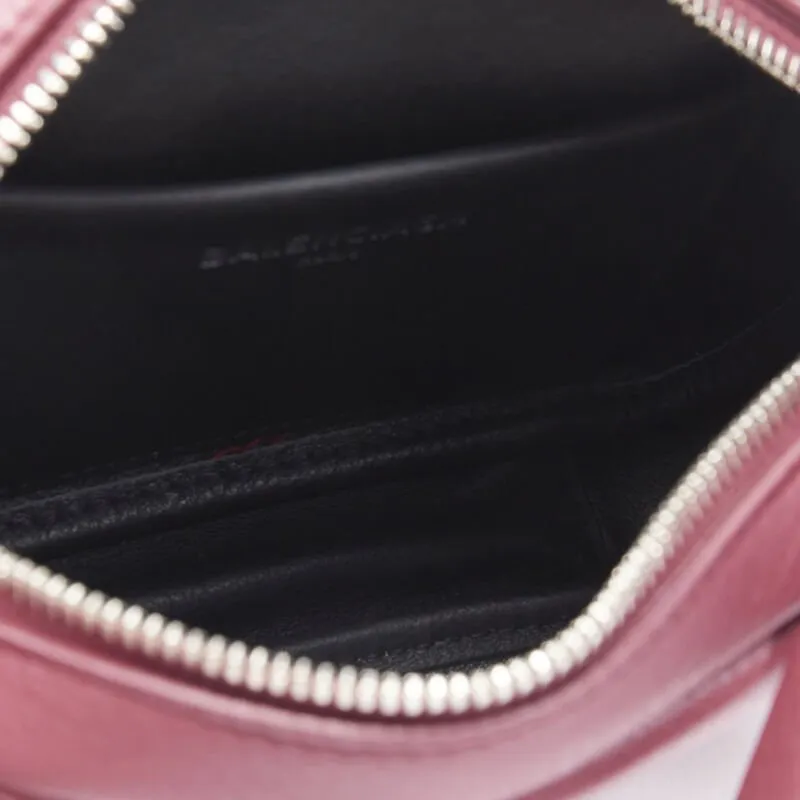 BALENCIAGA Demna Everyday Camera XS burgundy red logo camera crossbody bag