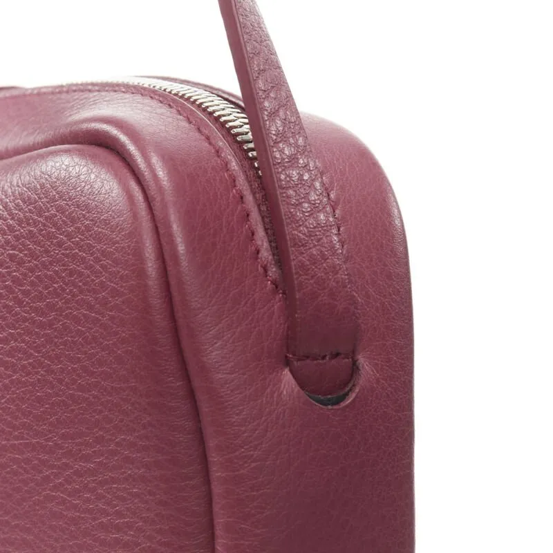 BALENCIAGA Demna Everyday Camera XS burgundy red logo camera crossbody bag