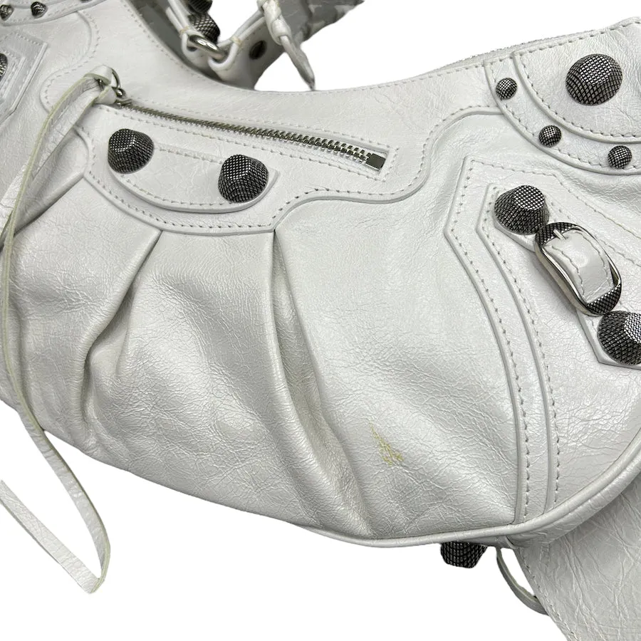 BALENCIAGA LE CAGOLE XS SHOULDER BAG - WHITE