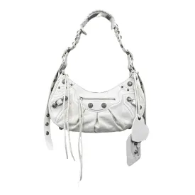 BALENCIAGA LE CAGOLE XS SHOULDER BAG - WHITE