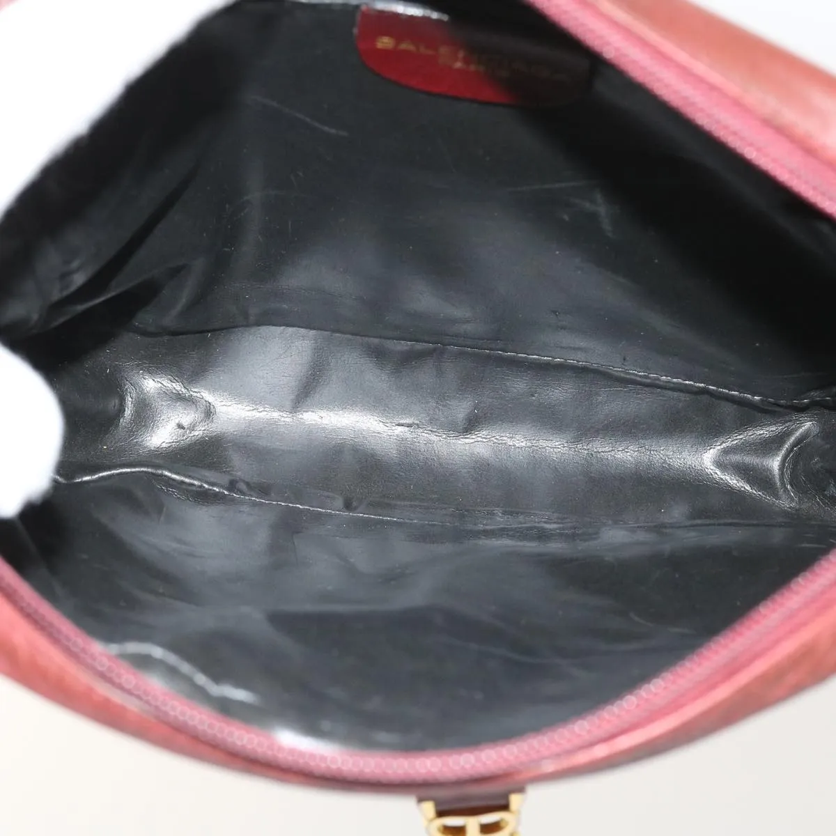 BALENCIAGA Shoulder Bag Suede Leather Red Auth bs9083