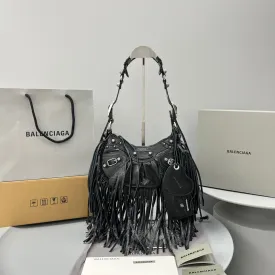 BCG039 Women's Le Cagole Xs Shoulder Bag in Black /  HIGHEST QUALITY VERSION /L10,2 x H6,3 x W2,7 inch