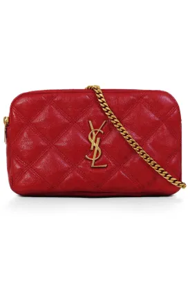 BECKY DOUBLE ZIP CROSSBODY BAG | ROUGE EROS/GOLD