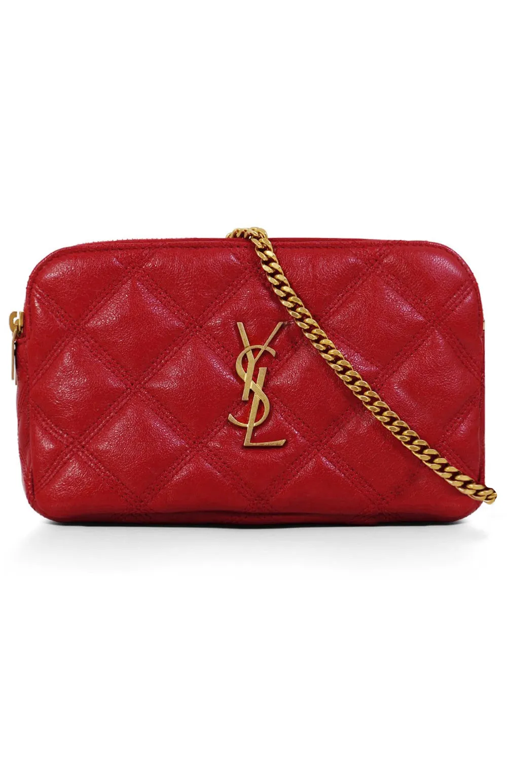BECKY DOUBLE ZIP CROSSBODY BAG | ROUGE EROS/GOLD