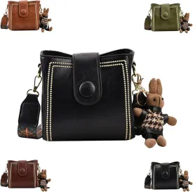 Bootara Bucket Bag, Vintage Crossbody Bag With Adjustable Wider Shoulder Strap, Womens Retro Water Bucket Shoulder Bag