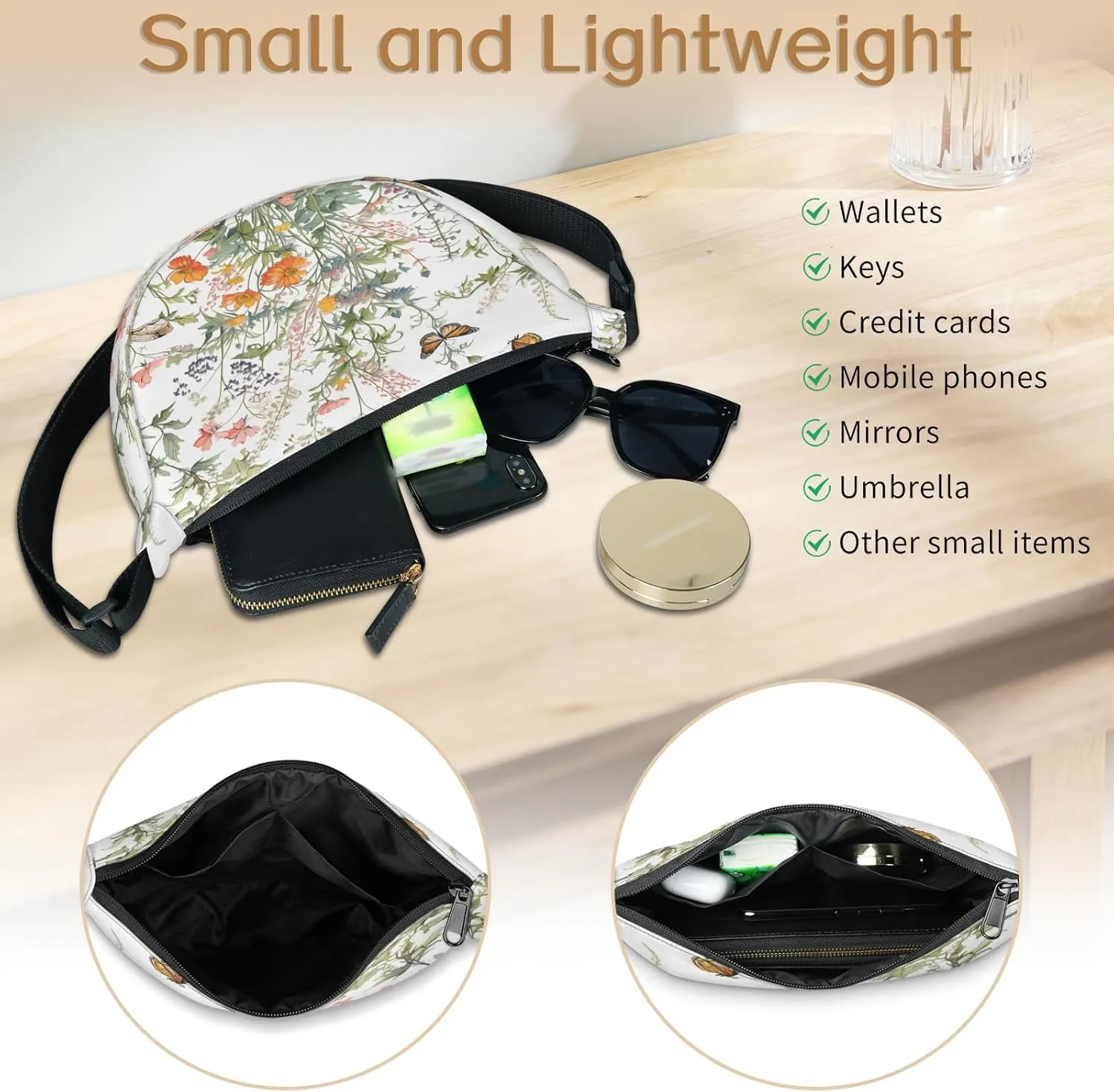 Crescent Crossbody Bag for Women Men, Lightweight Small Sling Hobos Dumpling Bag Crescent Purse, Crescent Moon Bags