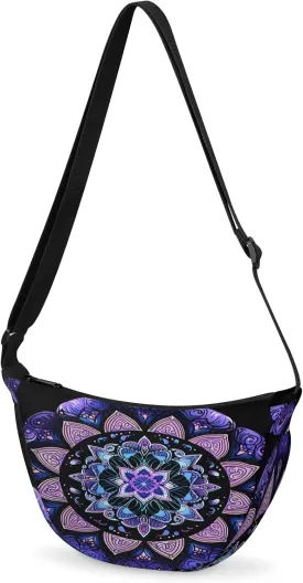 Crescent Crossbody Bag for Women Men, Lightweight Small Sling Hobos Dumpling Bag Crescent Purse, Crescent Moon Bags