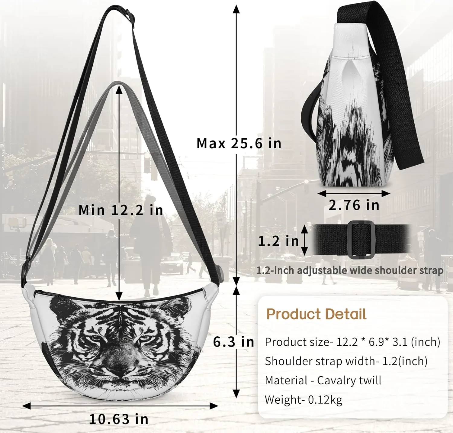 Crossbody Bag for Women Men, Lightweight Small Sling Hobos Dumpling Bag Crescent Purse, Crescent Moon Bags