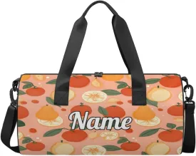 Custom Dance Duffel Bag Sport Backpacks Gyms and Weekend Overnight Travel Duffle Bag Birthday Christmas Halloween Waterproof, Summer Fruit Lemon Orange