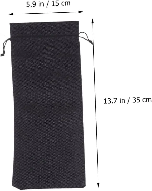 Garneck 6pcs Pounches Linen Wine Bag Wine Carrier Bags Wine Bottle Sleeve Drawstring Wine Bag Drawstring Bags Burlap Bags Jute Wine Bags Wine Bottle Cloth Wine Toes Black