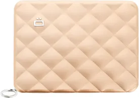 GON -DESIGNS- Quilted Passport Aluminum Wallet Large capacity passport size - Clutch organizer - Womens RFID blocking wallet