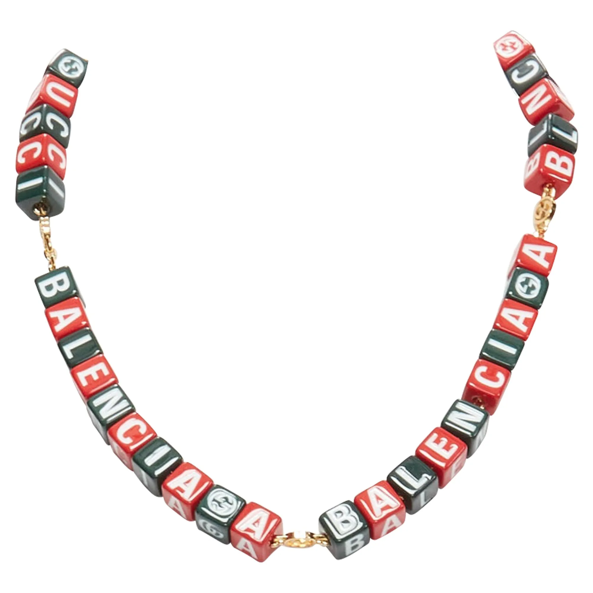 Gucci Balenciaga Hacker Project Symbols Cubes Short Necklace