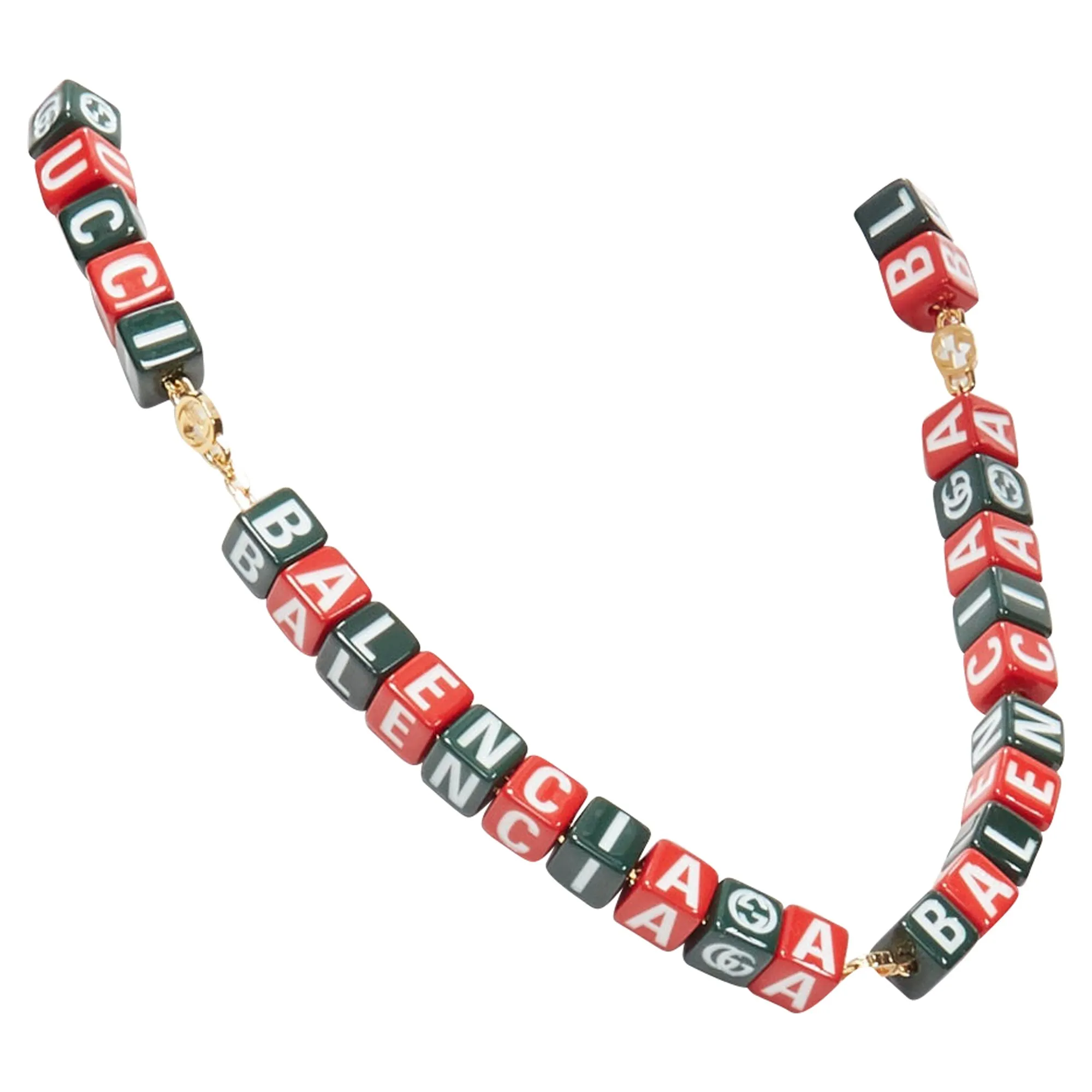 Gucci Balenciaga Hacker Project Symbols Cubes Short Necklace