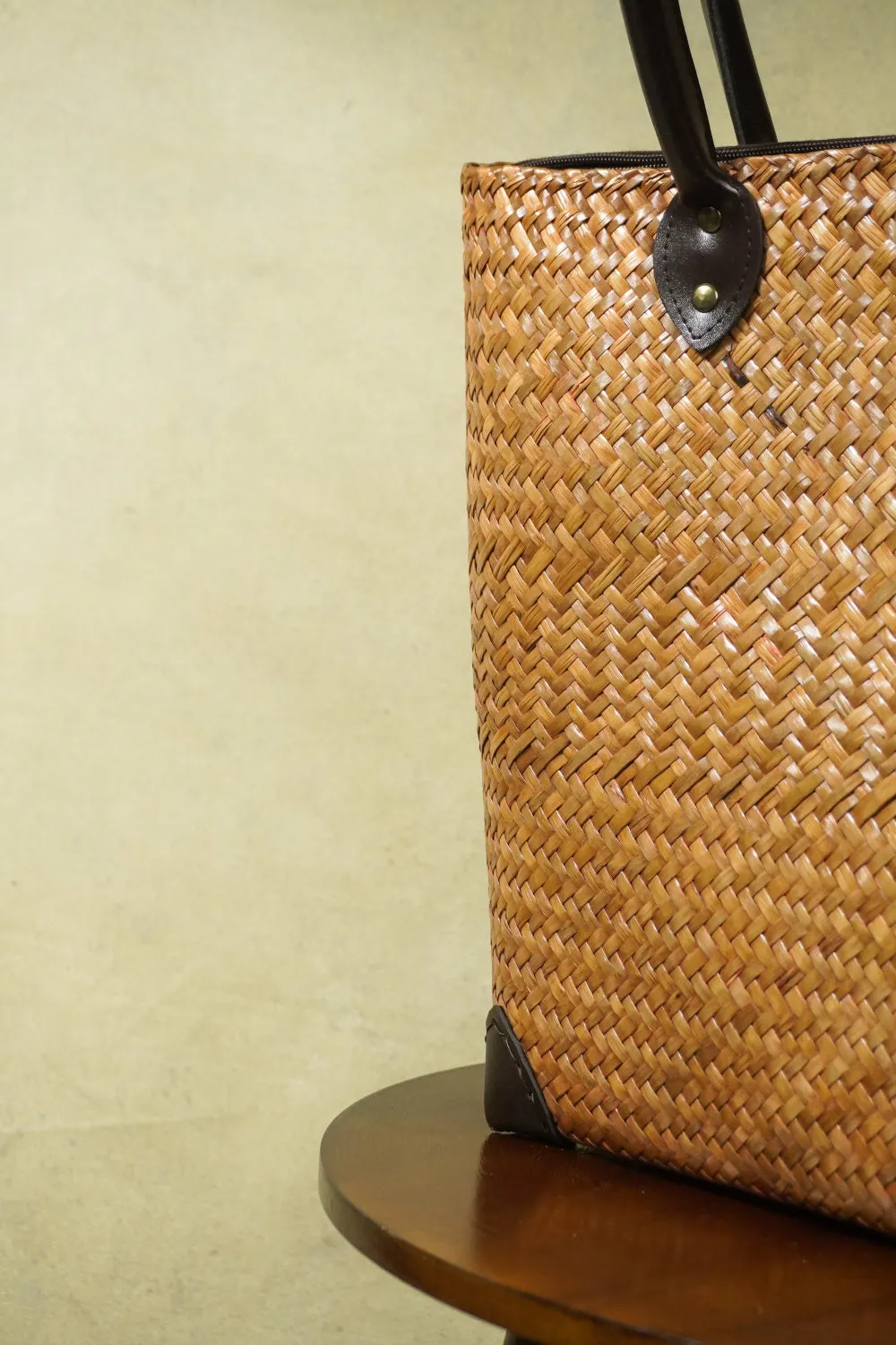 Handwoven Work Tote Shoulder Bag