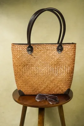 Handwoven Work Tote Shoulder Bag