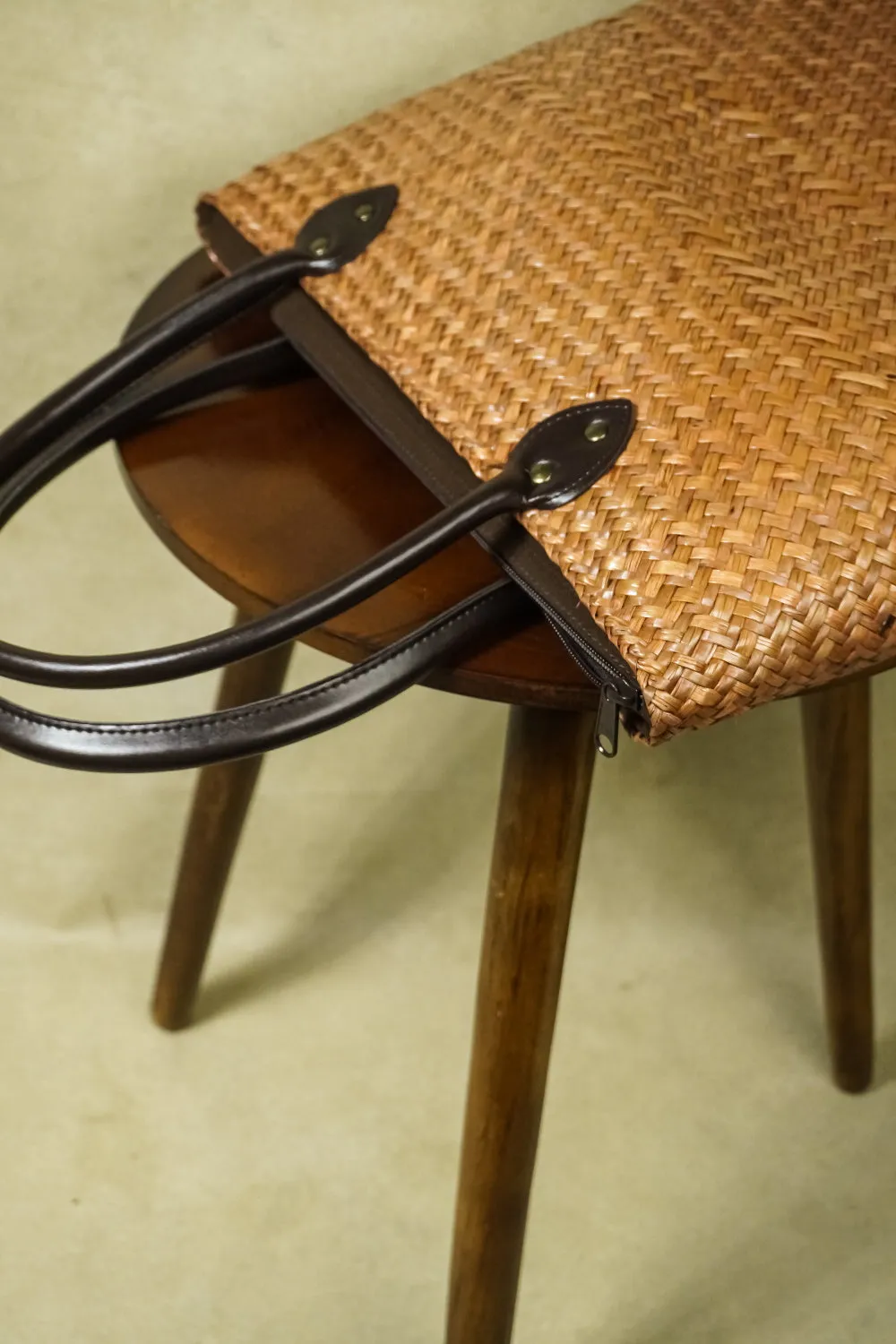 Handwoven Work Tote Shoulder Bag