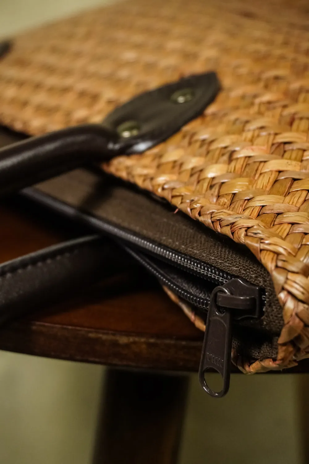 Handwoven Work Tote Shoulder Bag