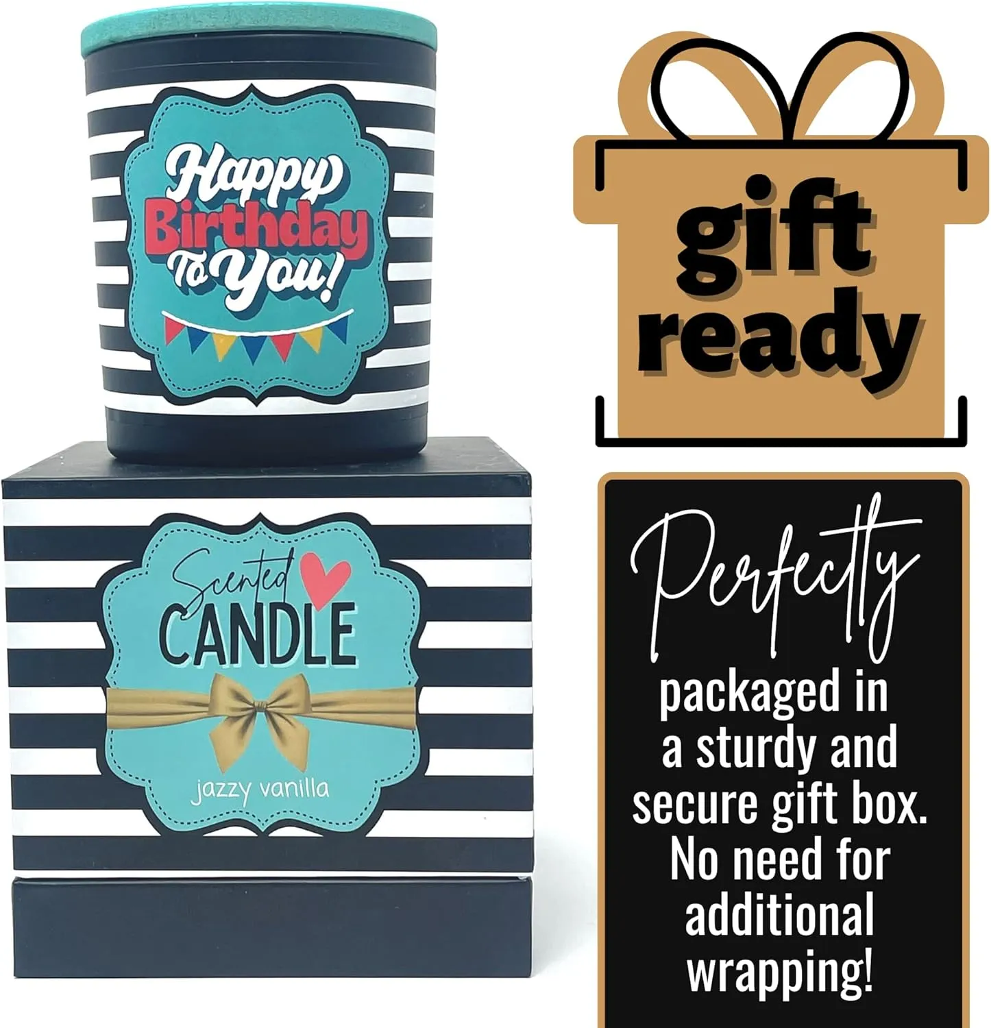 Happy Birthday Candle - Scented Candles for Women - Relaxing Candle Gift - Mom, Sister, Coworker, Best Friend, Aunt, Teacher, Nurse, Grandma - Stress Relief Candle for Her