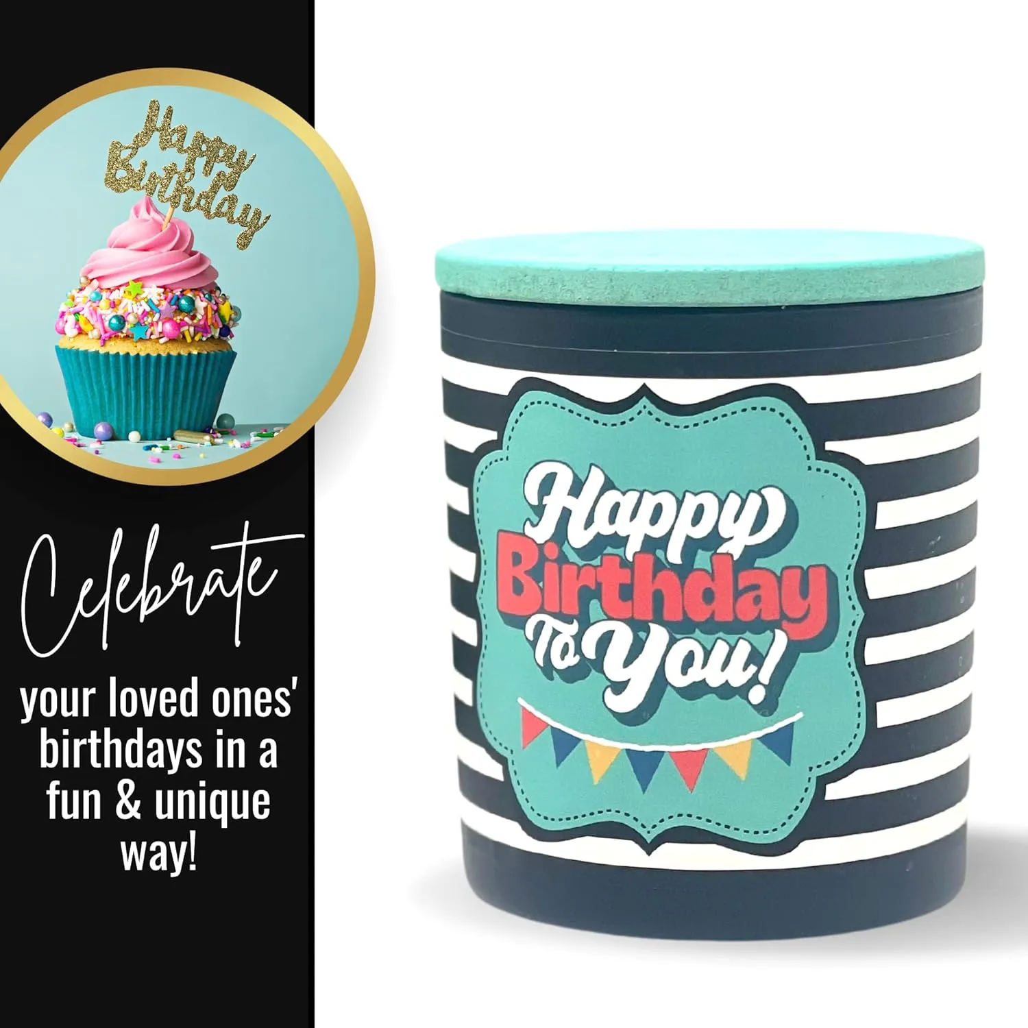 Happy Birthday Candle - Scented Candles for Women - Relaxing Candle Gift - Mom, Sister, Coworker, Best Friend, Aunt, Teacher, Nurse, Grandma - Stress Relief Candle for Her