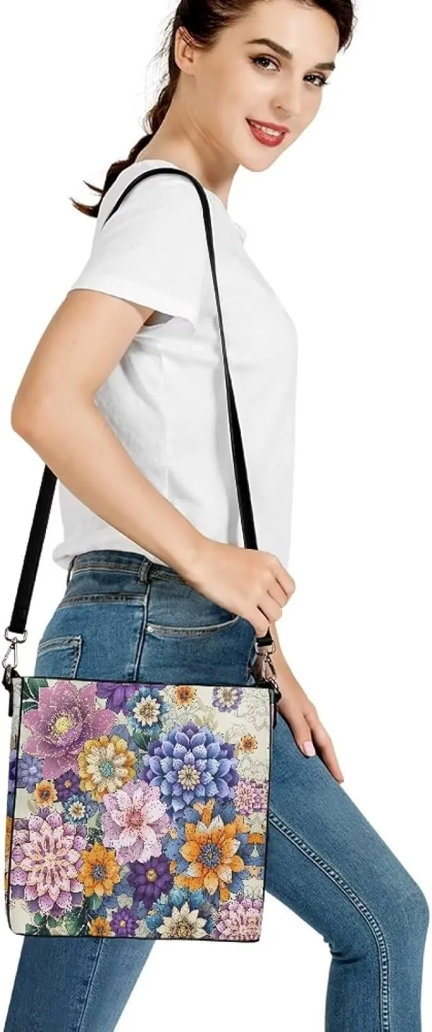 HUGS IDEA Women's Handbag Leather Tote Shoulder Bucket Bags Crossbody Top-handle Bag