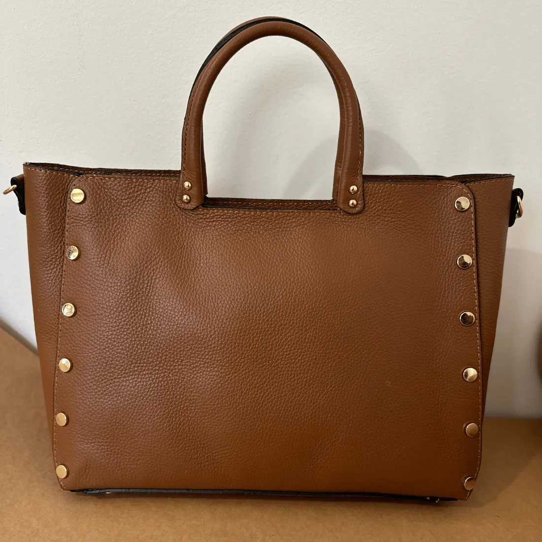 Judy Leather Work Tote Bag