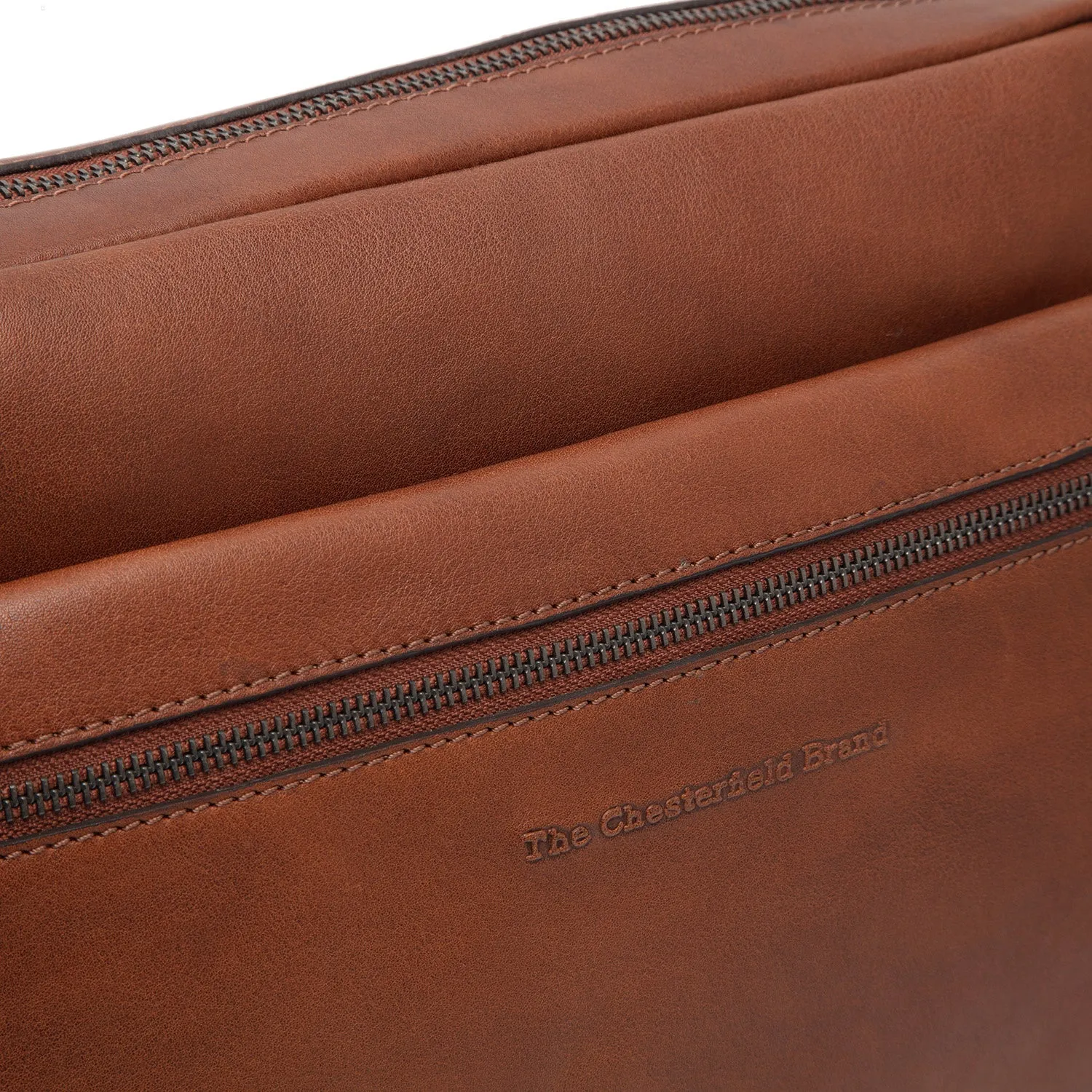 Leather Shoulder Bag Cognac Novara
