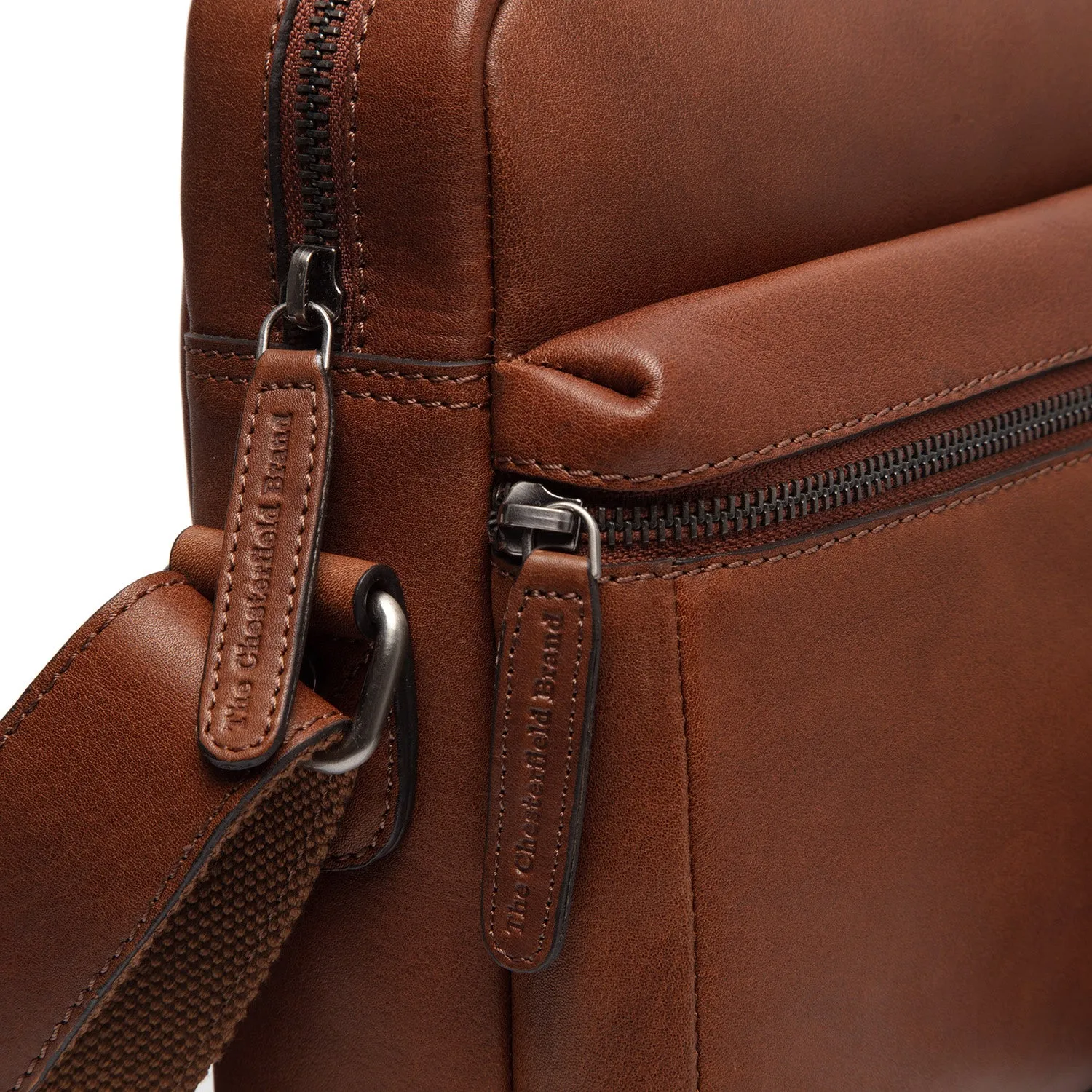 Leather Shoulder Bag Cognac Novara