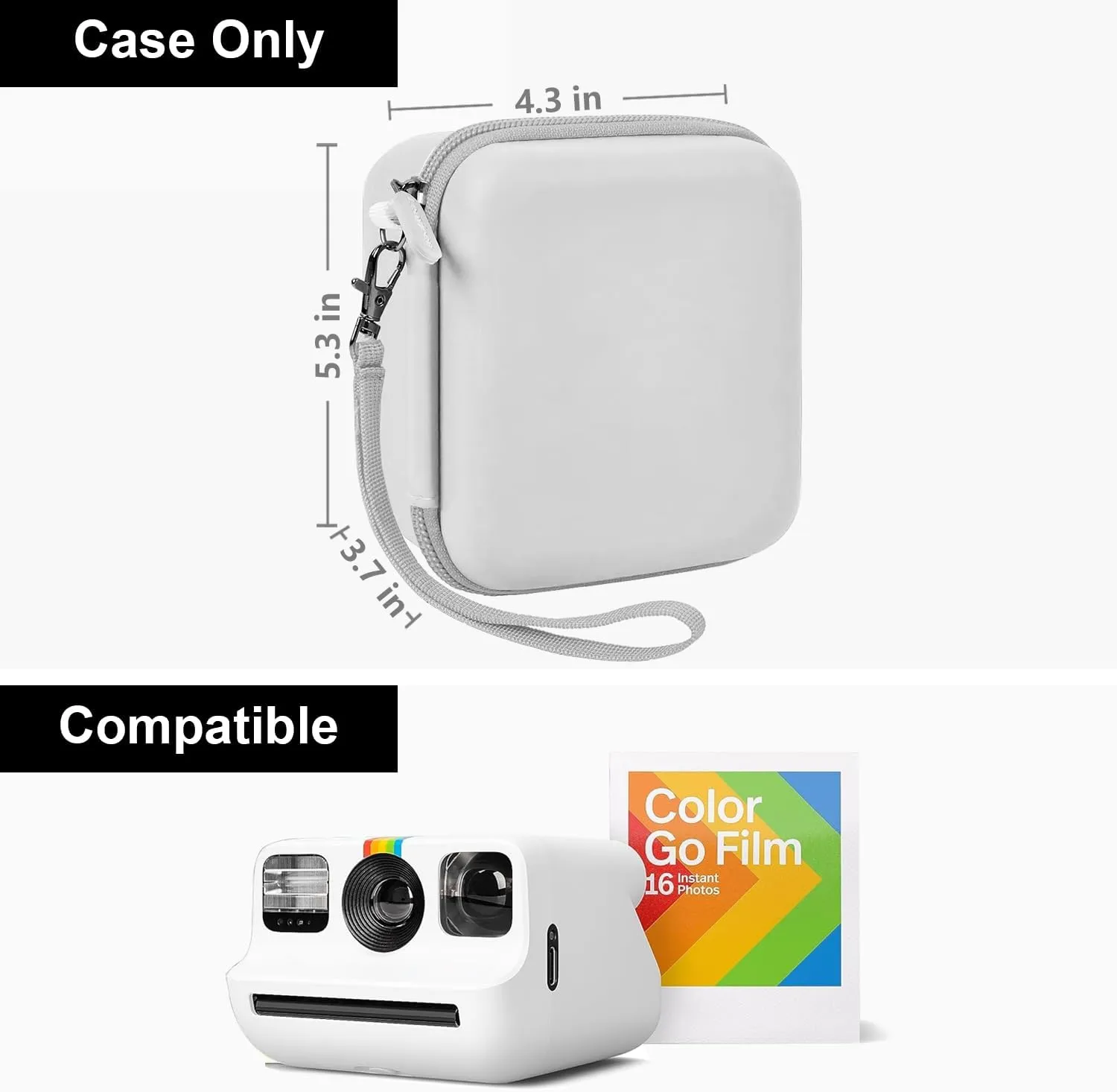 Leayjeen Polaroid Go Case Compatible with Polaroid Go Generation 2 - Mini Instant Camera,Travel Storage Bag for Polaroid Go Camera and Film AccessoriesWhite(Case Only)