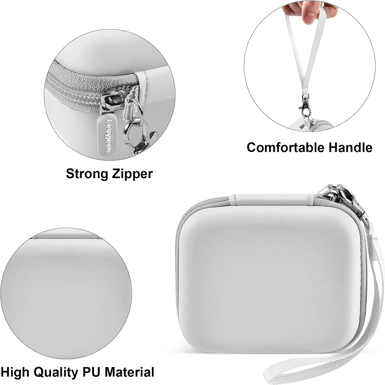Leayjeen Polaroid Go Case Compatible with Polaroid Go Generation 2 - Mini Instant Camera,Travel Storage Bag for Polaroid Go Camera and Film AccessoriesWhite(Case Only)