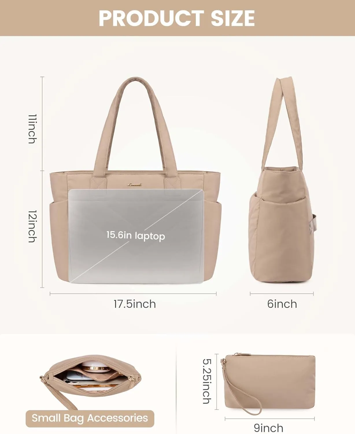 LOVEVOOK Tote Travel Bag for Women, Puffer Work Handbag with Zipper for Teacher Nurse, Quilted Laptop Shoulder Gym Bag Cute