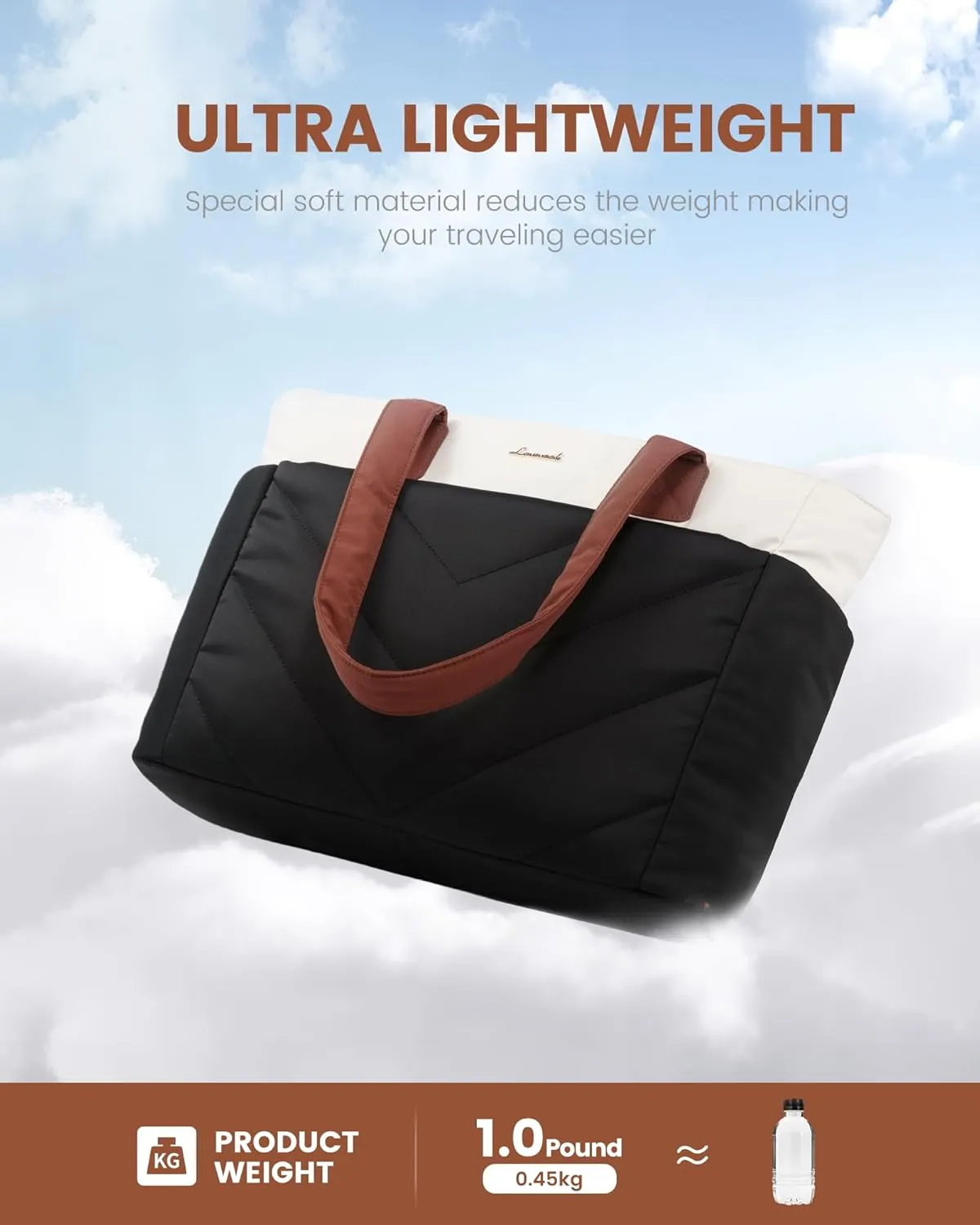 LOVEVOOK Tote Travel Bag for Women, Puffer Work Handbag with Zipper for Teacher Nurse, Quilted Laptop Shoulder Gym Bag Cute