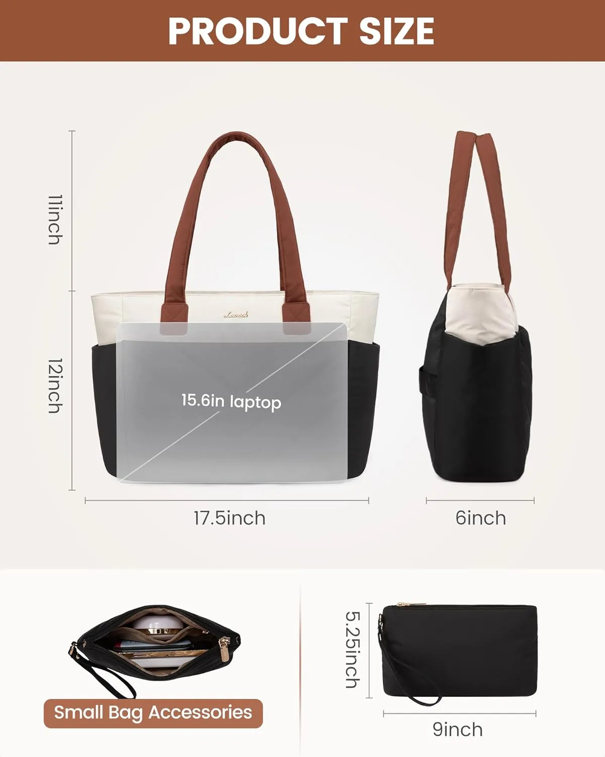 LOVEVOOK Tote Travel Bag for Women, Puffer Work Handbag with Zipper for Teacher Nurse, Quilted Laptop Shoulder Gym Bag Cute