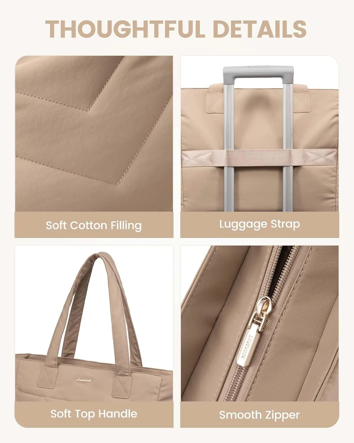 LOVEVOOK Tote Travel Bag for Women, Puffer Work Handbag with Zipper for Teacher Nurse, Quilted Laptop Shoulder Gym Bag Cute
