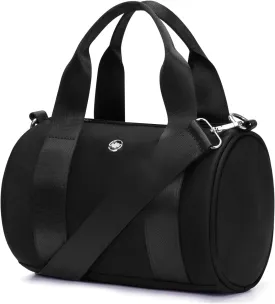 Mini Gym Bag Small Barrel Duffle Crossbody Bags Tote for Women Men Workout Bag Lightweight for Weekender Travel Sports Yoga Fitness Dance