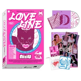 NiziU - Korea 2nd Single Album LOVE LINE Special Box Ver. Outbox R   Photocard Set   Mini Poster   Lyric Paper   Stickers   Pocket Bag