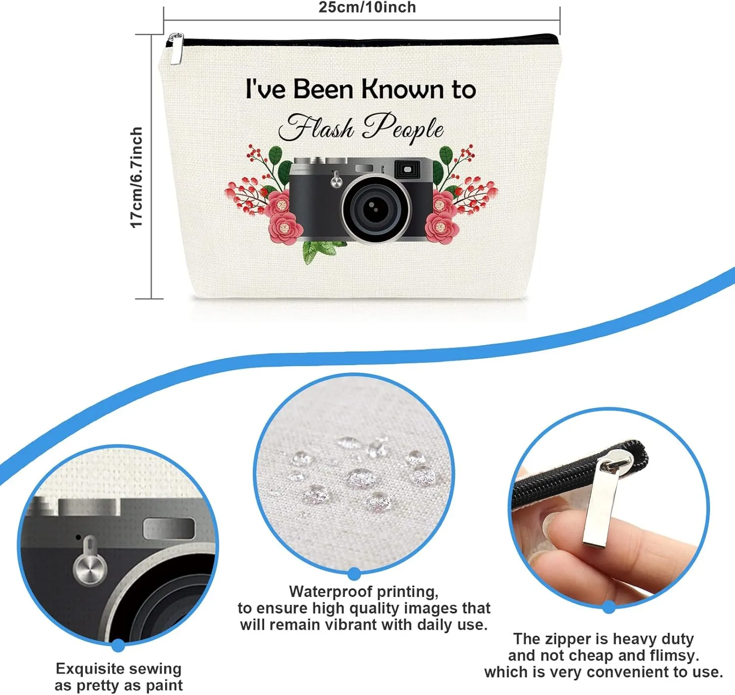 Photographer Gifts Funny Photography Gifts Makeup Cosmetic Bag Camera Photo Club Present for Photographers Camera Lover Christmas Birthday Present for Girls Women Photographer Photography Lover