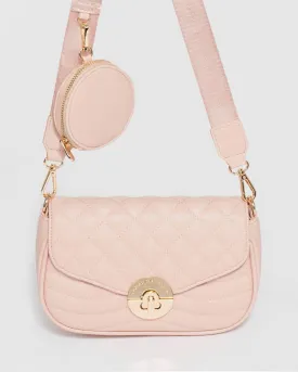 Pink Adwowa Quilted Crossbody Bag