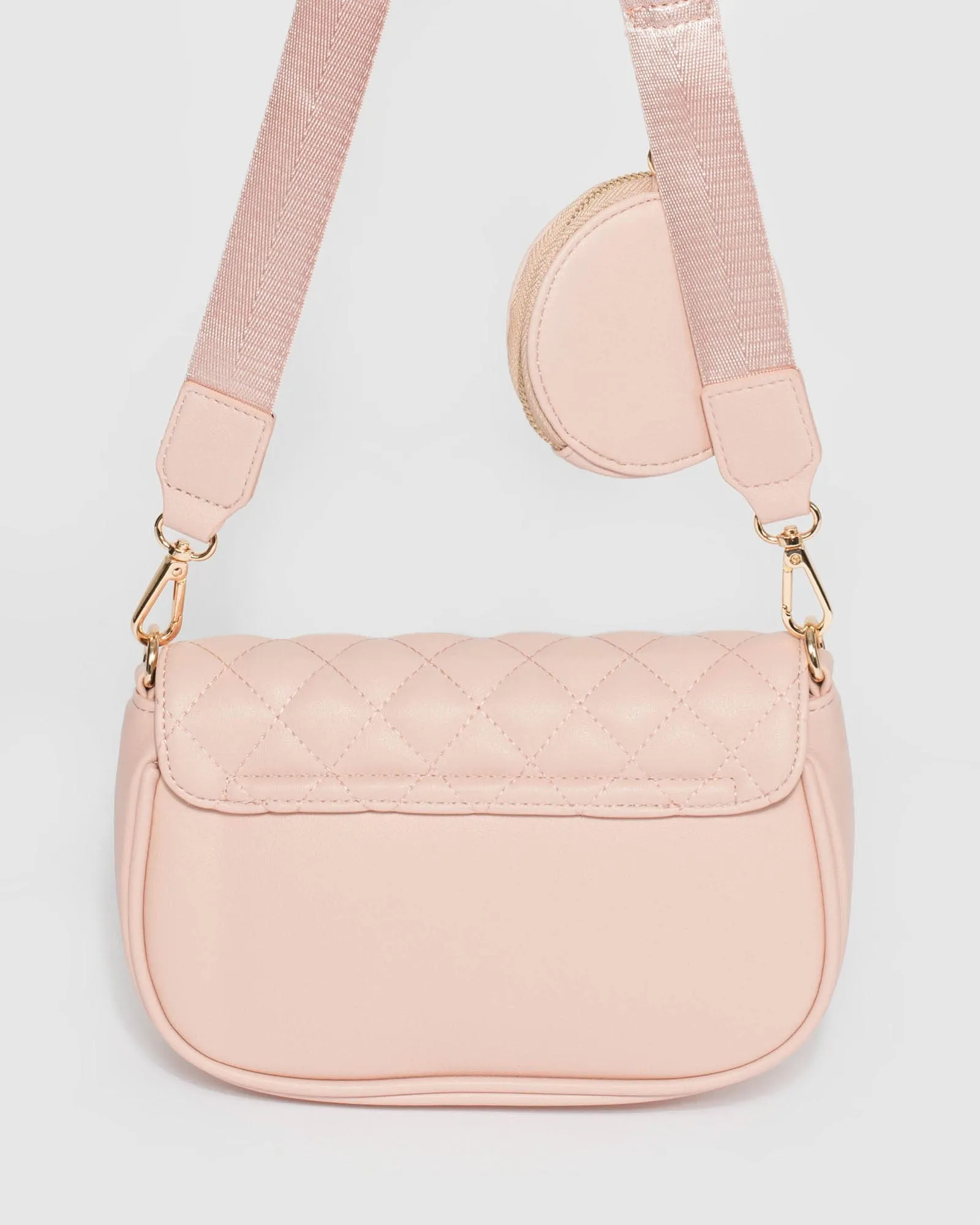 Pink Adwowa Quilted Crossbody Bag