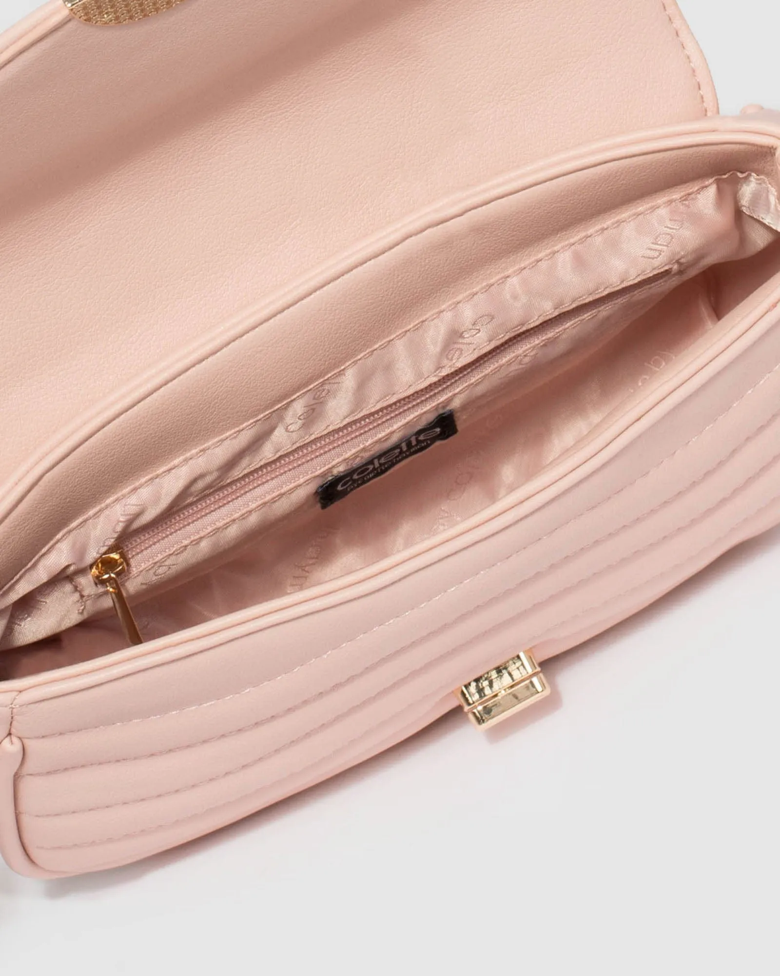Pink Adwowa Quilted Crossbody Bag