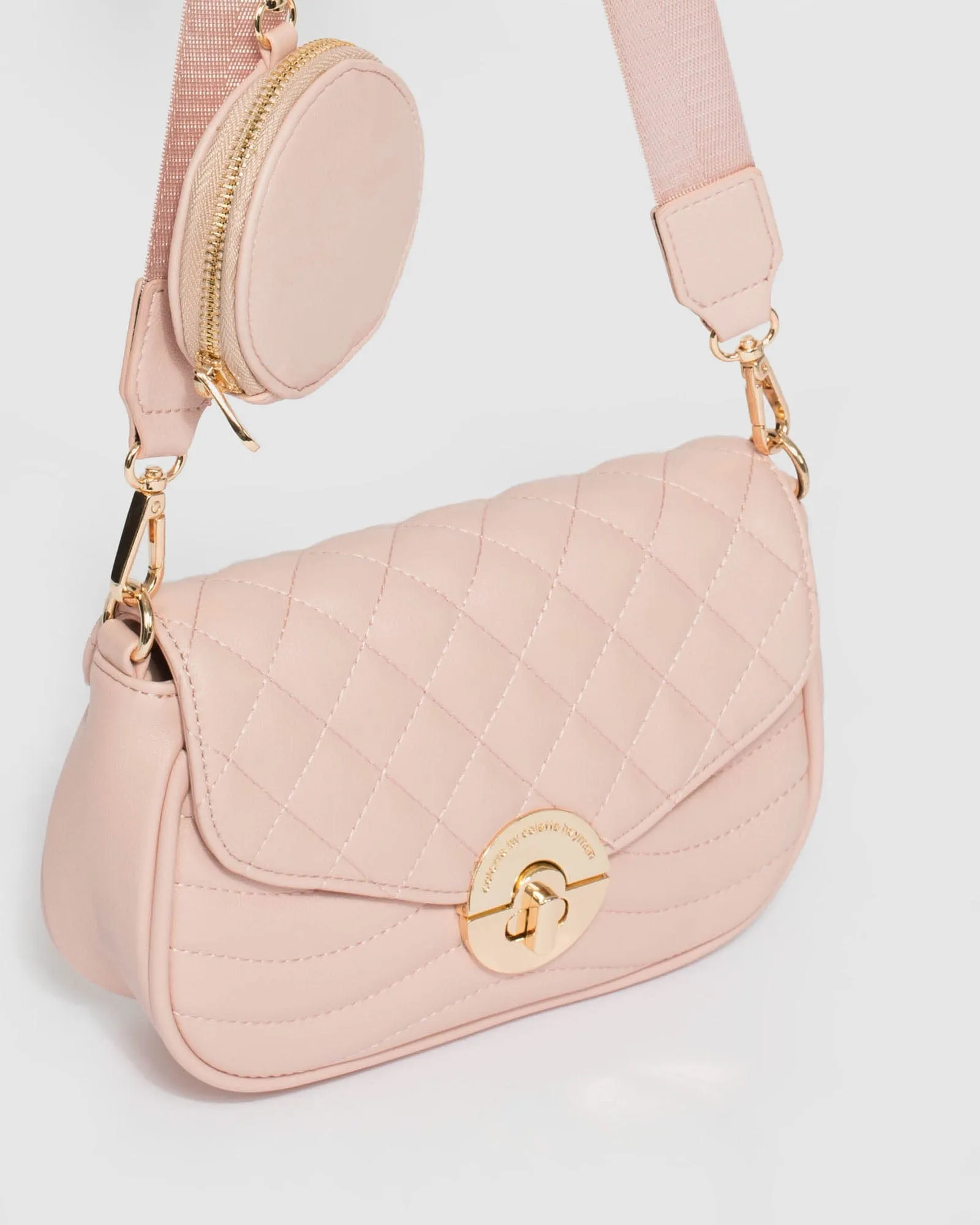 Pink Adwowa Quilted Crossbody Bag
